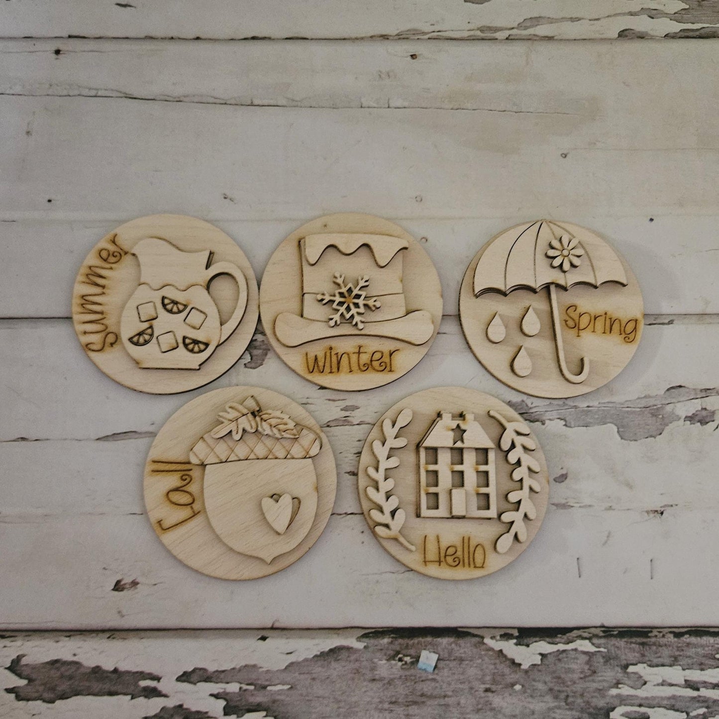 DIY Interchangeable Birch Wood Sign - Farmhouse Tiered Tray Decor