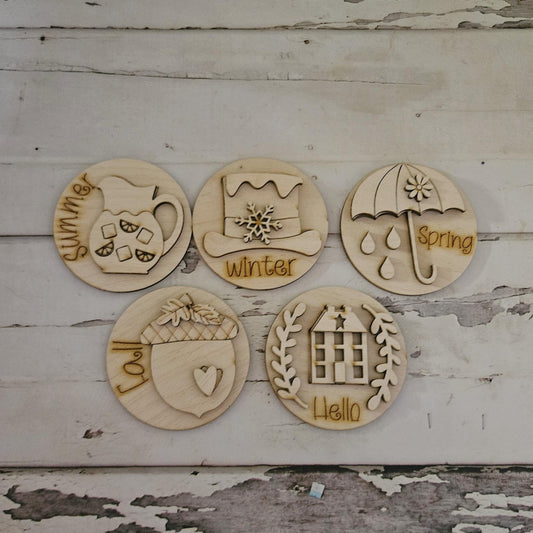 DIY Interchangeable Birch Wood Sign - Farmhouse Tiered Tray Decor