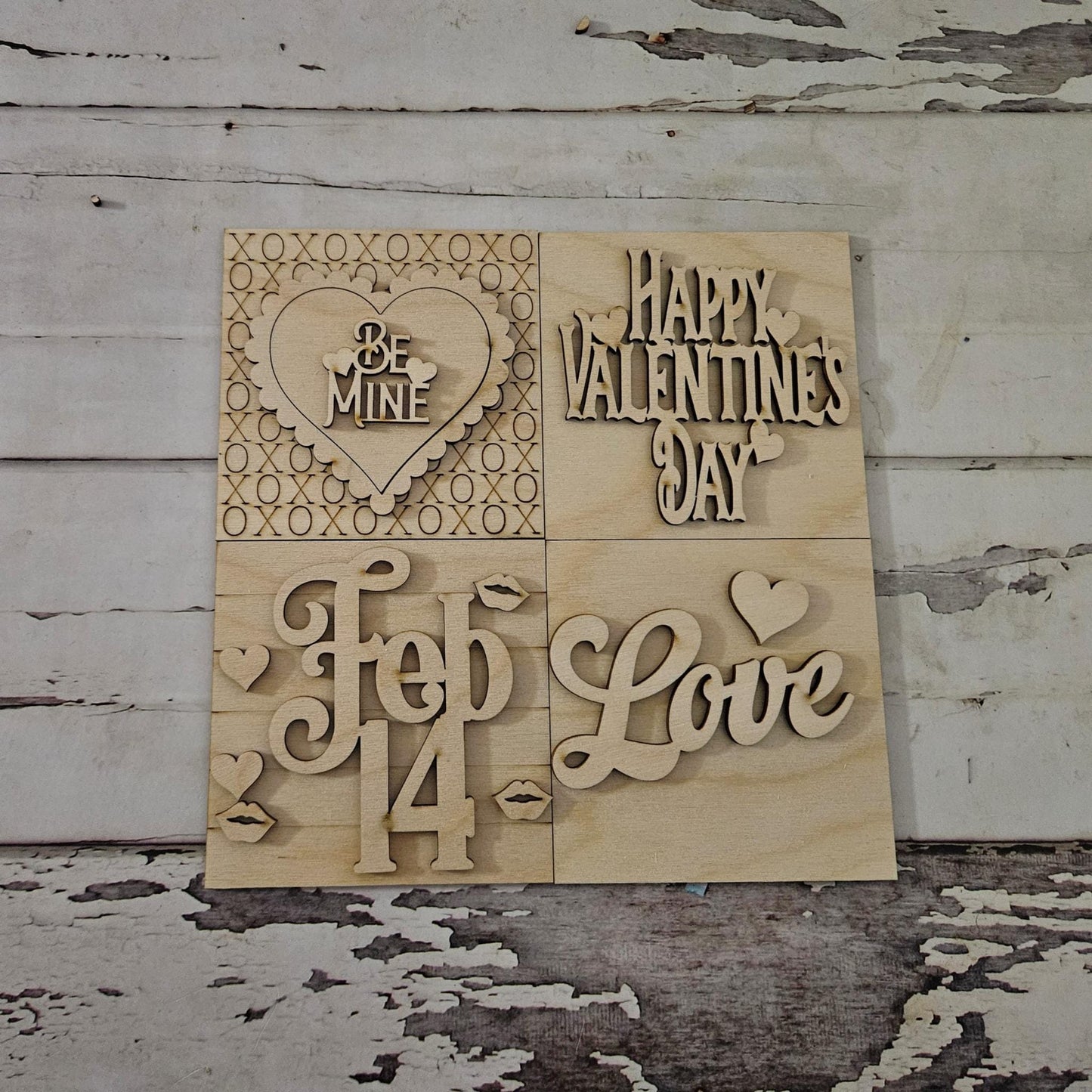 DIY Valentine's interchangeable sign, Make your own Valentine tiered tray decor