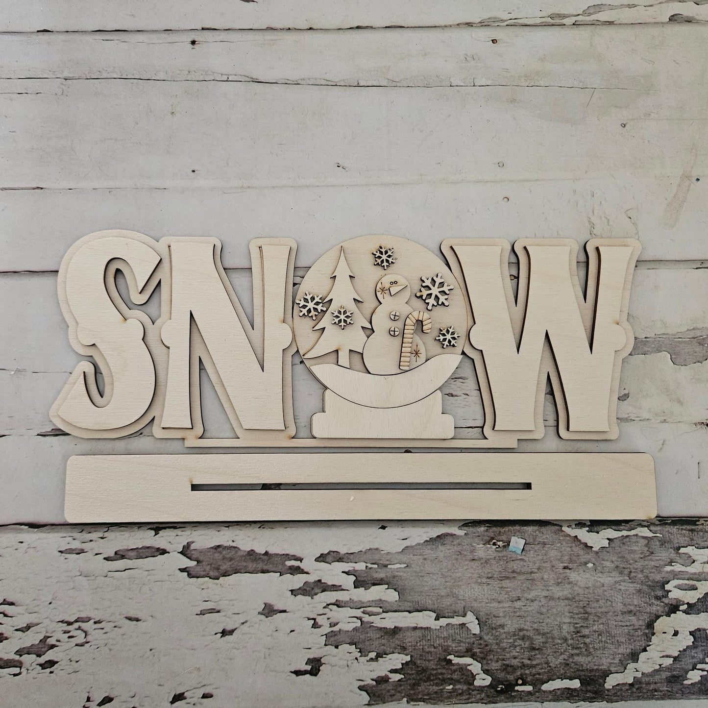 DIY Snowman Shelf Sitter – Winter Tiered Tray Decor