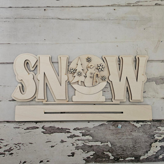 DIY Snowman Shelf Sitter – Winter Tiered Tray Decor