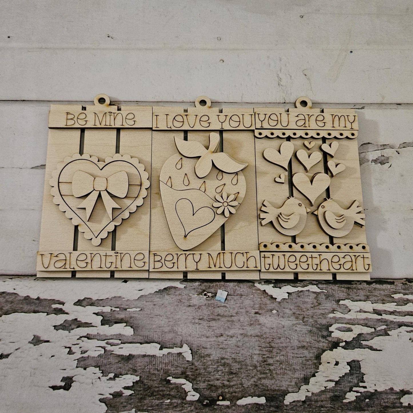 DIY Valentine's Day Wood Ornaments Craft Kit