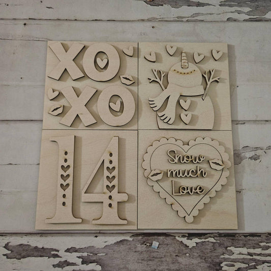 DIY Valentine's interchangeable sign, Make your own Valentine tiered tray decor