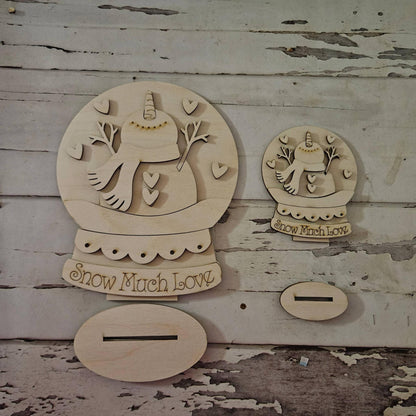 DIY Valentine's day shelf sitter, Make your own snowman snow globe