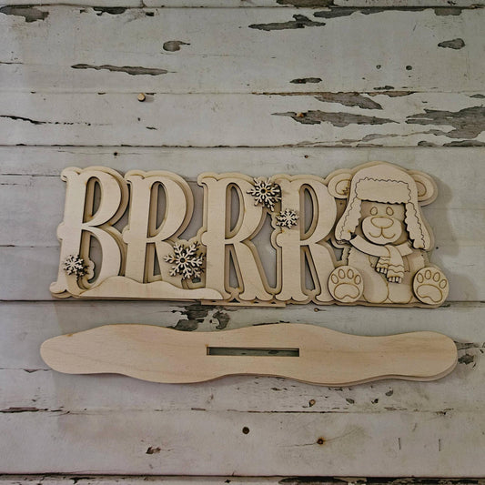 DIY Winter Shelf Sitter; Make your own polar bear tiered tray decor