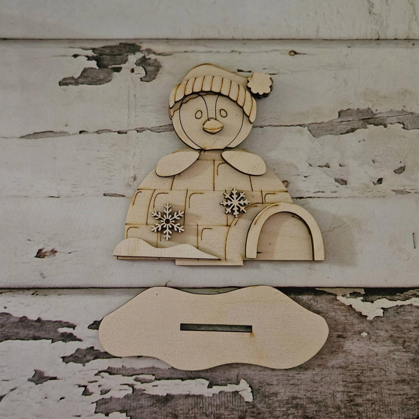 DIY Winter Gnome Shelf Sitter, Snowman Tiered Tray Blank