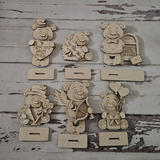 DIY Valentine's Day shelf sitter, Make your own bear home decor
