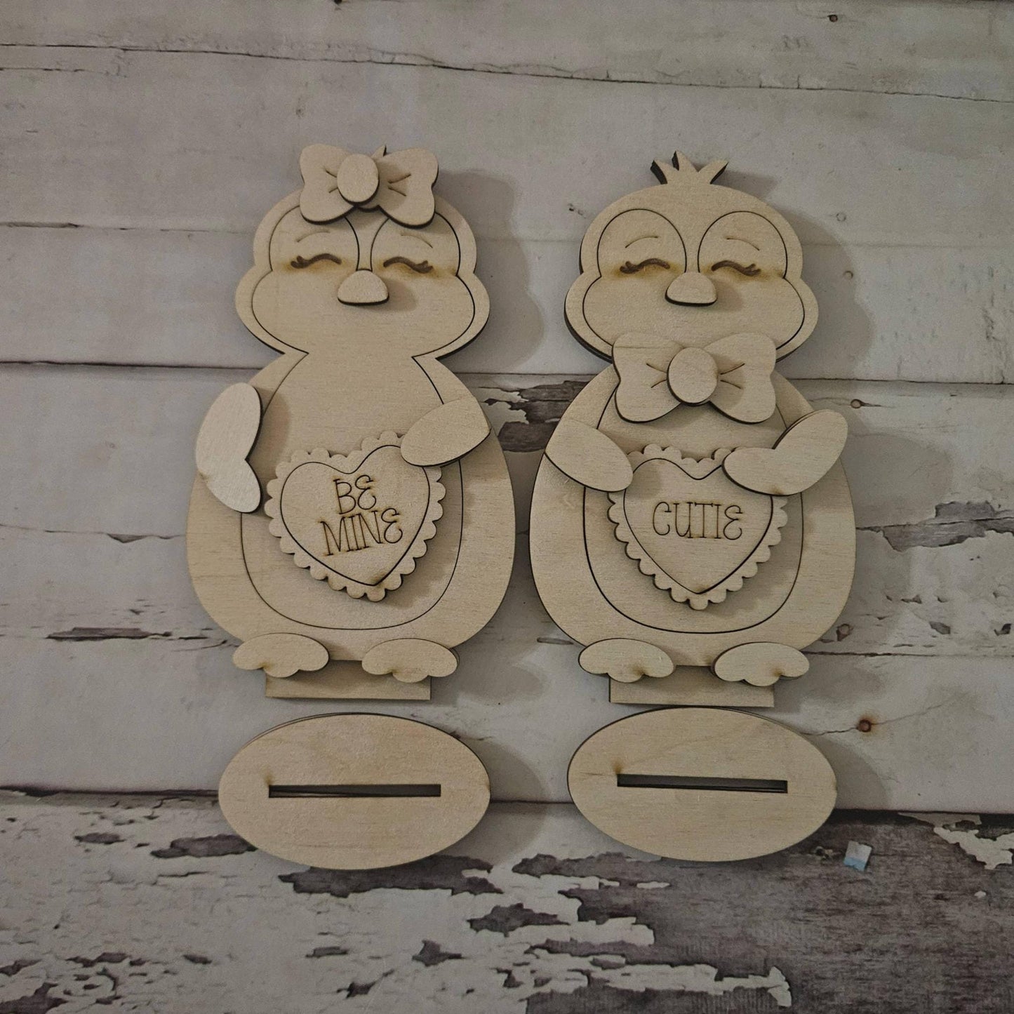 DIY Valentine's Day Shelf sitter, Make your own Penguin tiered tray decor