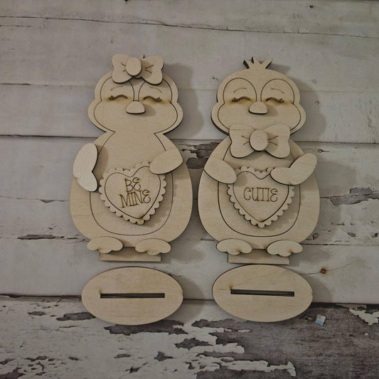 DIY Valentine's Day Shelf sitter, Make your own Penguin tiered tray decor
