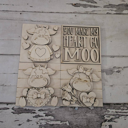 DIY Valentine's Tiered Tray Decor – Unfinished Birch Wood Signs