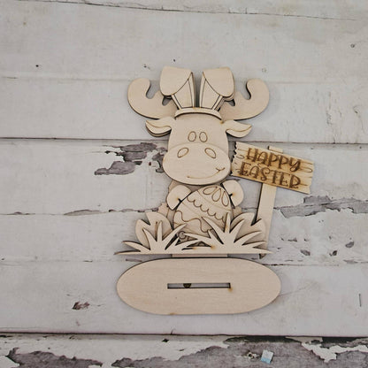 Spring Gnome DIY Shelf Sitter Wood Blank, Easter Tiered Tray Decor