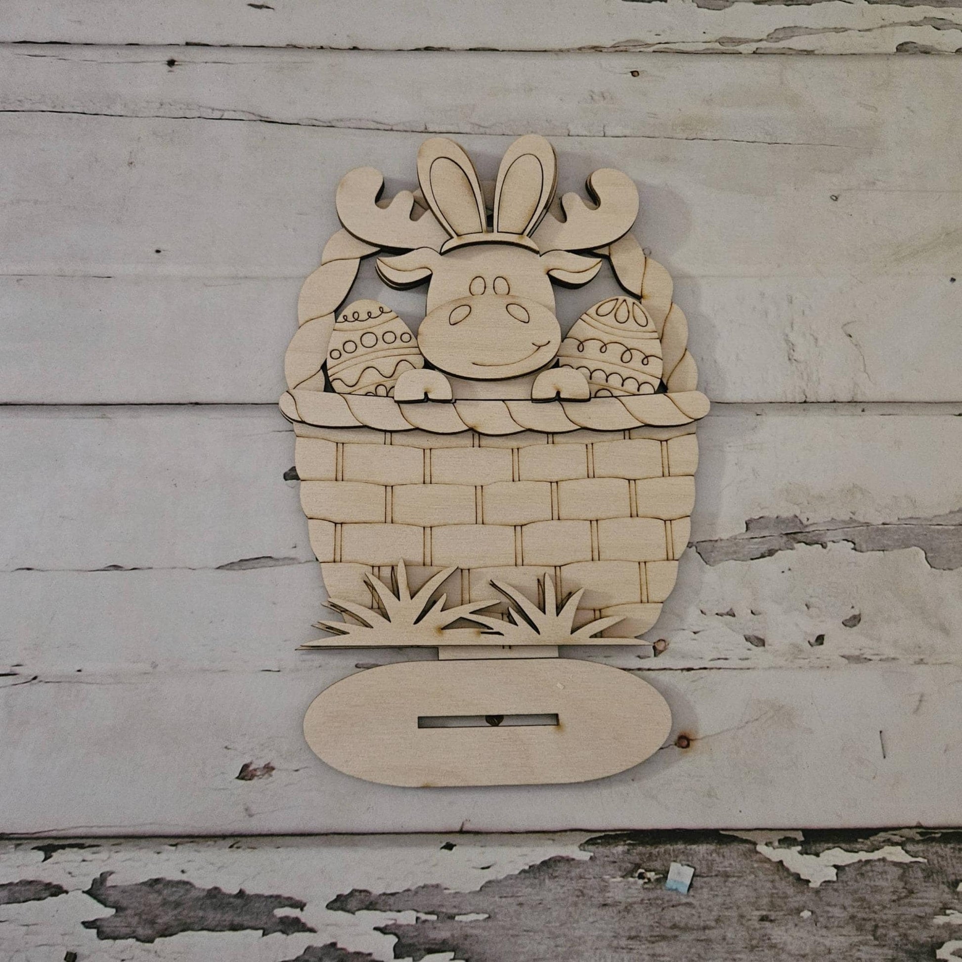 Spring Gnome DIY Shelf Sitter Wood Blank, Easter Tiered Tray Decor