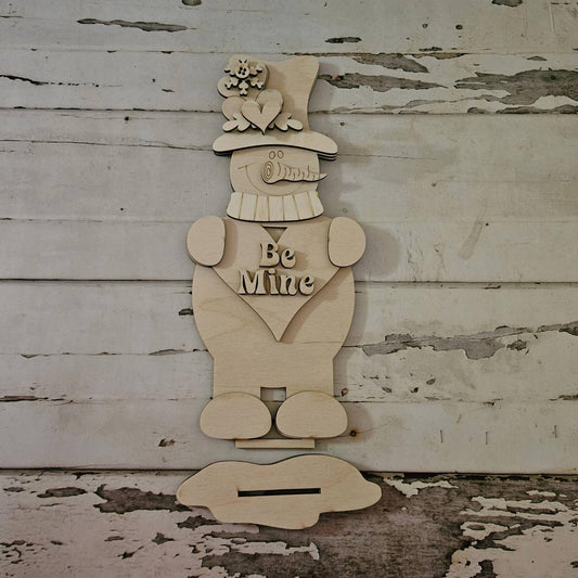 DIY Winter Shelf Sitter Wood Blank - Snowman Tiered Tray Decor