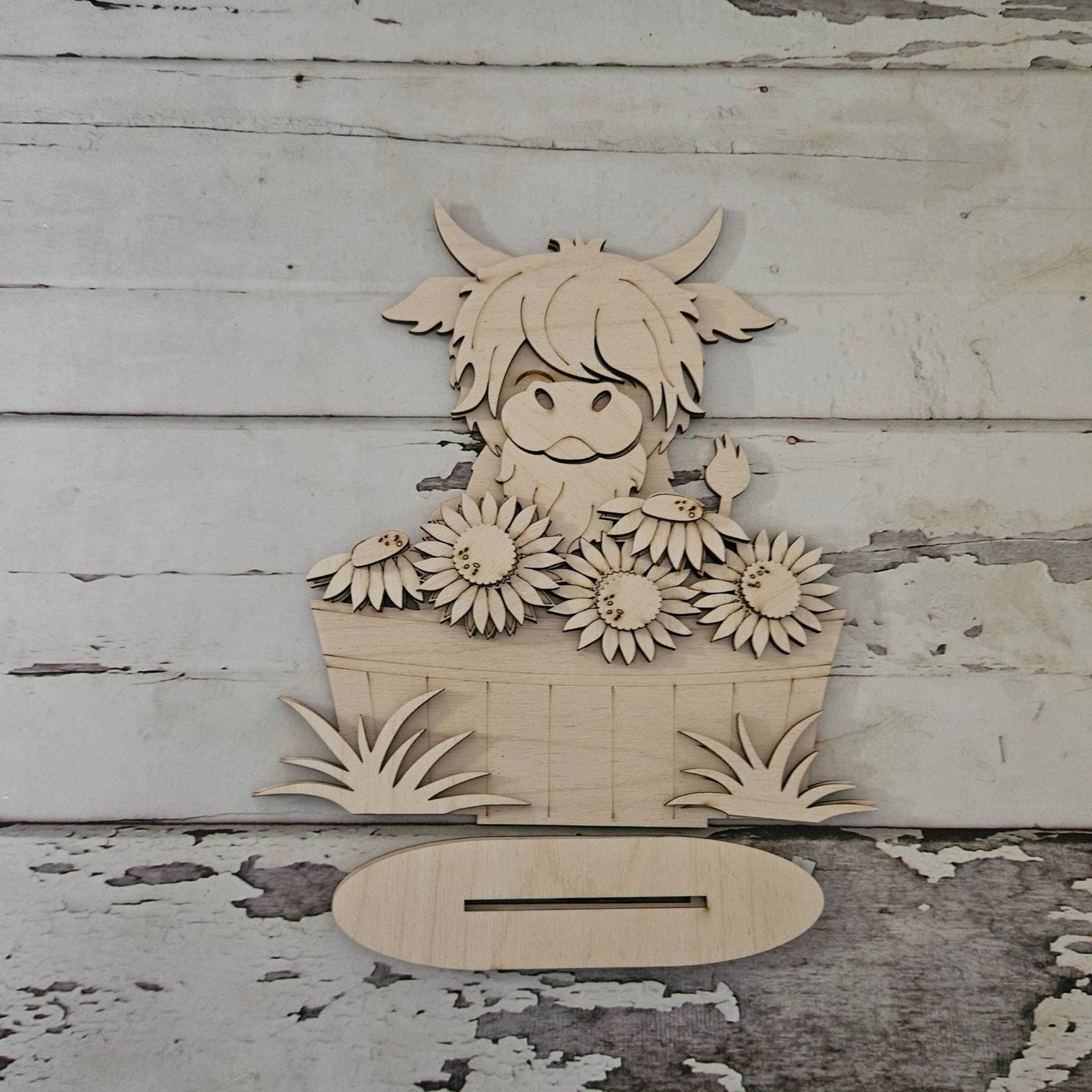 DIY Spring home decor, Make your own Highland cow shelf sitter