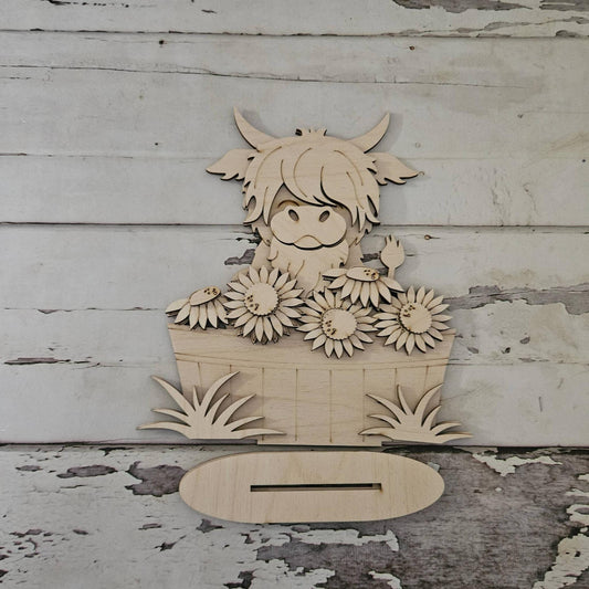 DIY Spring home decor, Make your own Highland cow shelf sitter