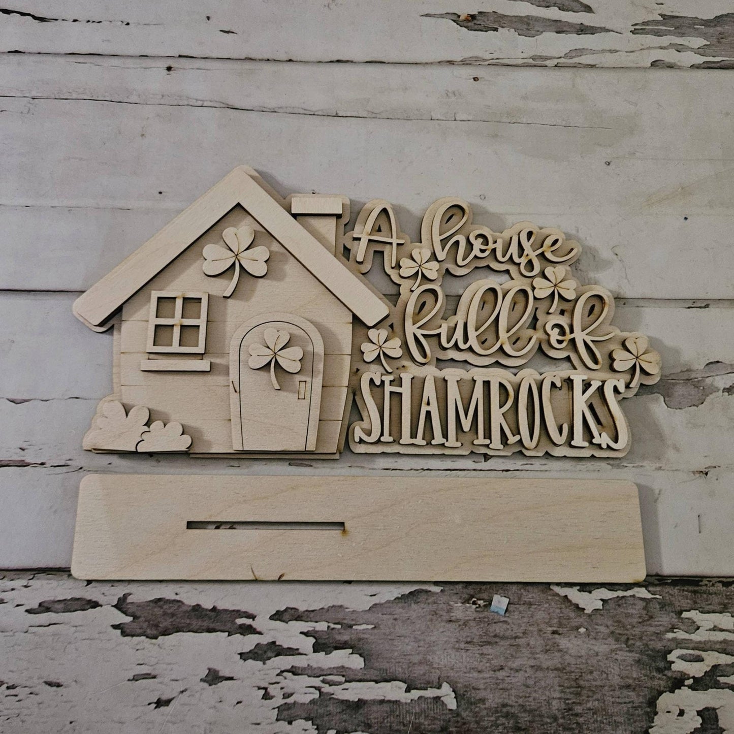 DIY St Patrick's Day Tiered Tray Decor - Make your own Shelf Sitter Kit