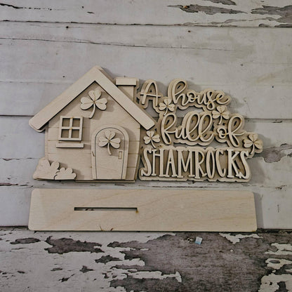 DIY St Patrick's Day Tiered Tray Decor - Make your own Shelf Sitter Kit