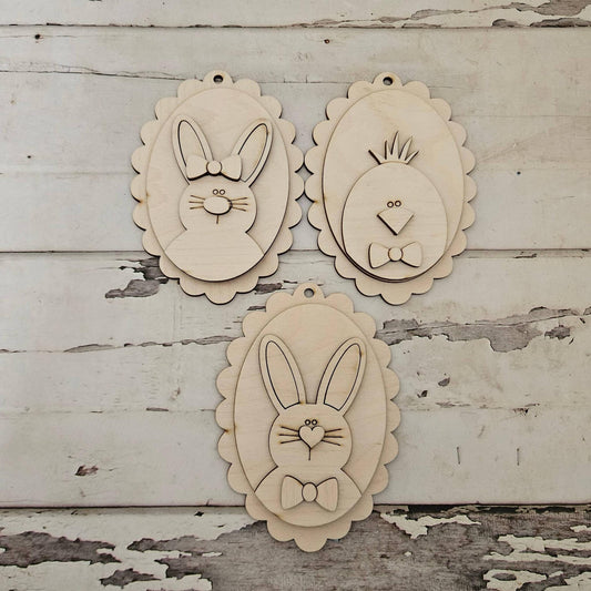 DIY Easter Ornament Blanks - Unfinished Wood Ornaments