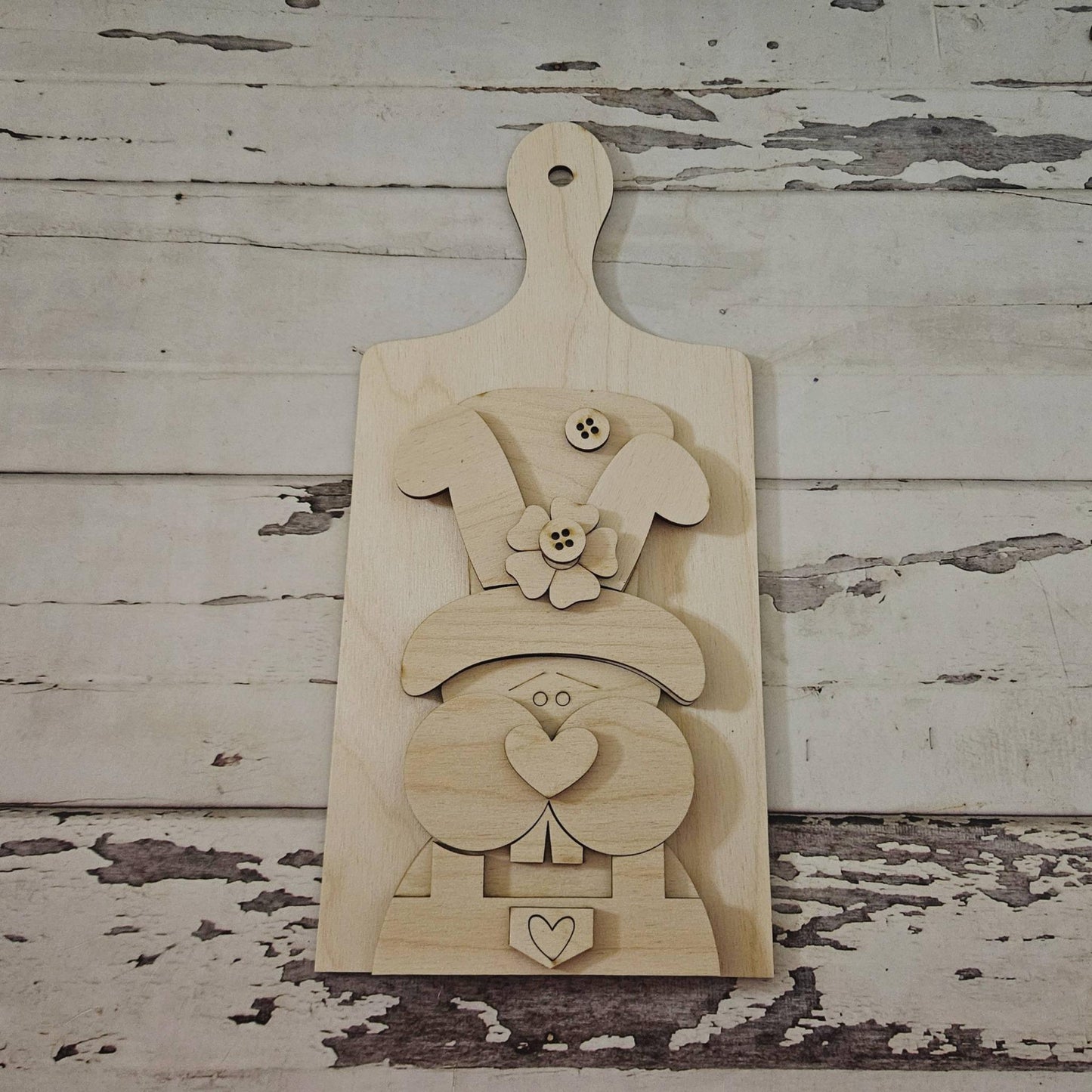DIY Spring Gnome Shelf Sitter Blank, Easter Tiered Tray Decor