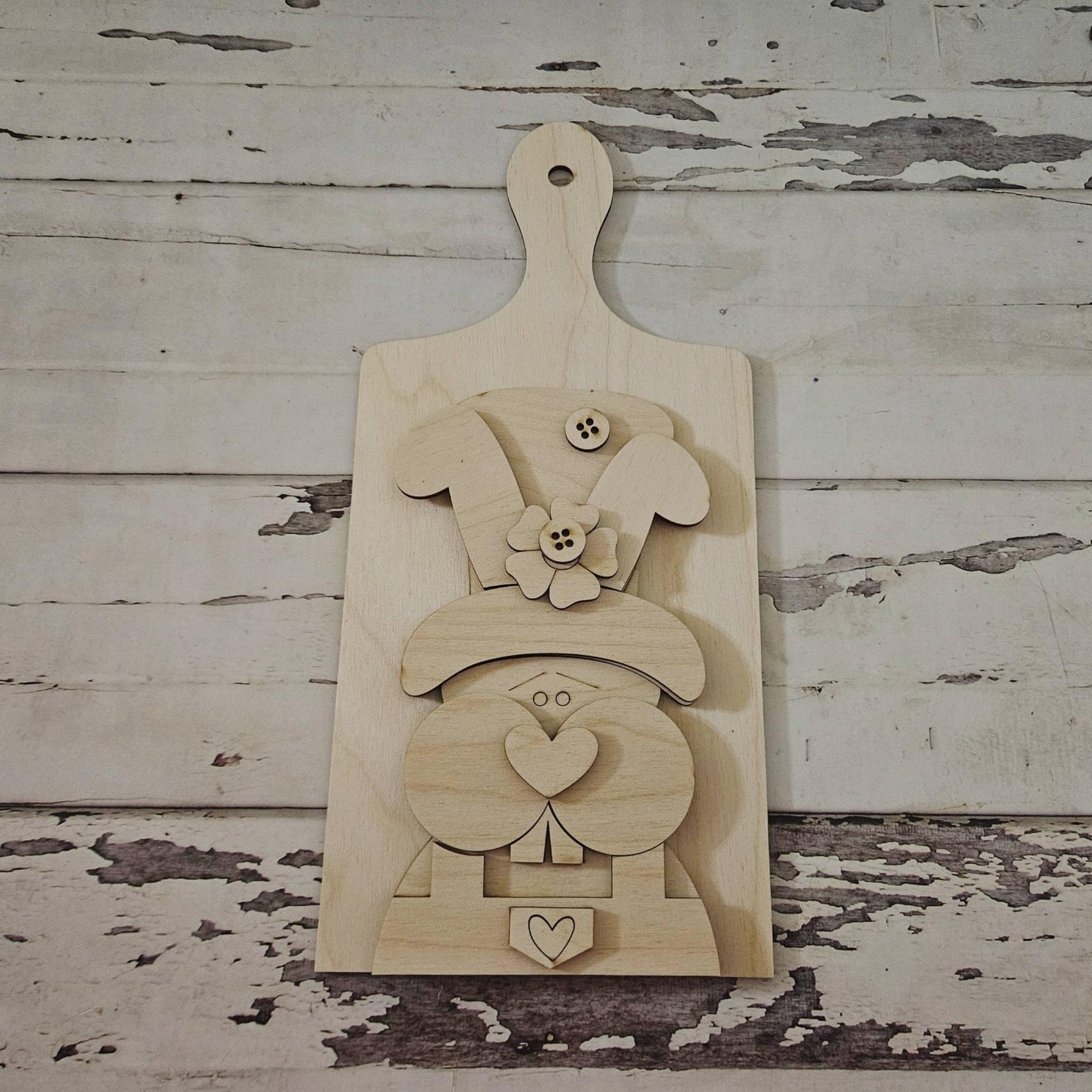 DIY Spring Gnome Shelf Sitter Blank, Easter Tiered Tray Decor