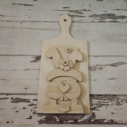 DIY Spring Gnome Shelf Sitter Blank, Easter Tiered Tray Decor