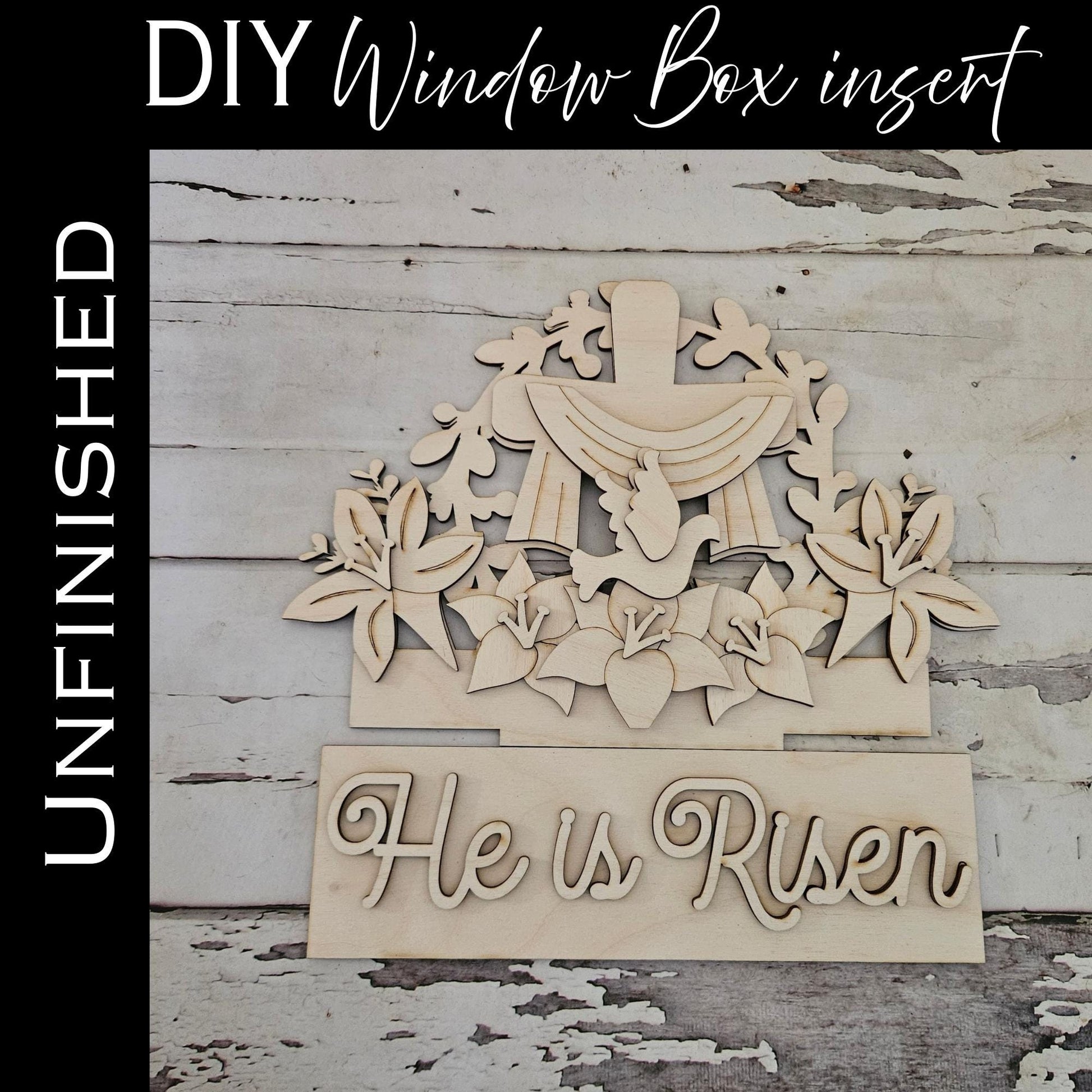 DIY Easter window box interchangeable sign, Make your own interchangeable decor