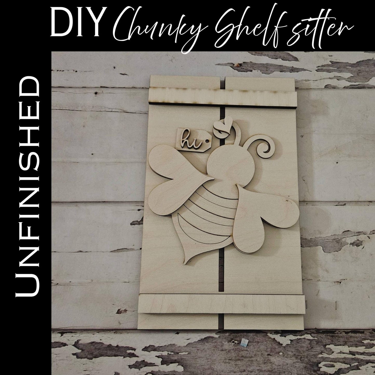 DIY Bee Shelf Sitter, Make your own summer home decor