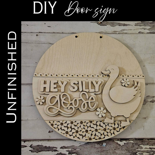 Diy Goose door sign, Make your own Goose front hanger wood blank