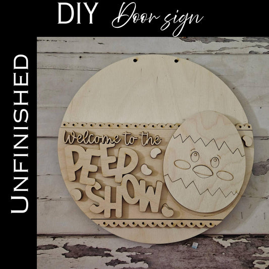 DIY Easter Bunny Door Hanger Kit – Unfinished Wood Spring Decor