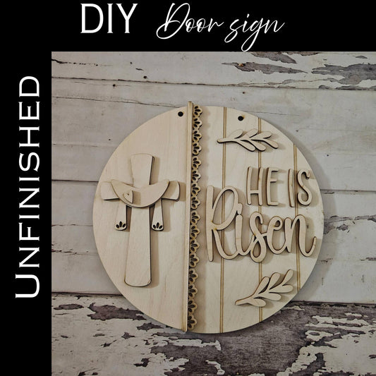 DIY Easter Door Hanger Kit – Birch Wood Spring Sign