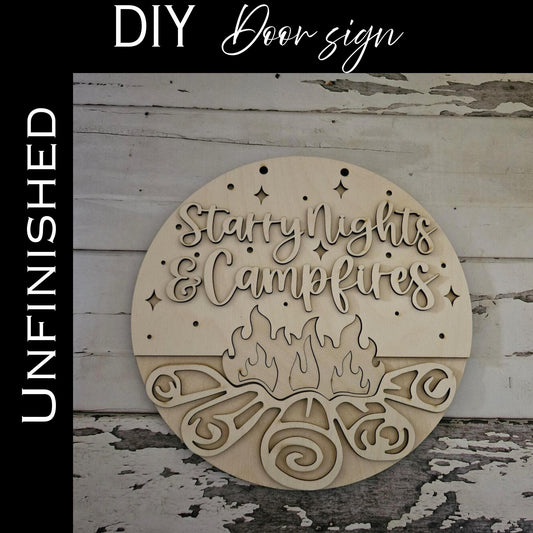 DIY Camping Door Hanger , Make your own summer Wood Sign