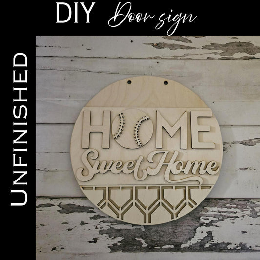 DIY Baseball Door Hanger – Wood Blank, Home Sweet Home Decor