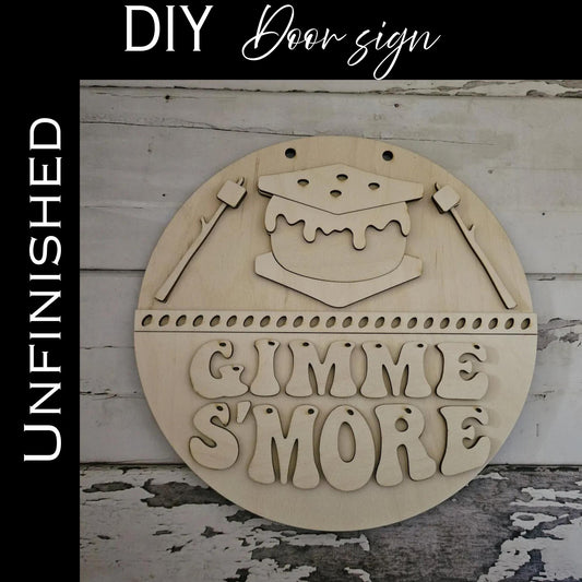 DIY Camping Door Hanger - S'more Sign, Wood Blank
