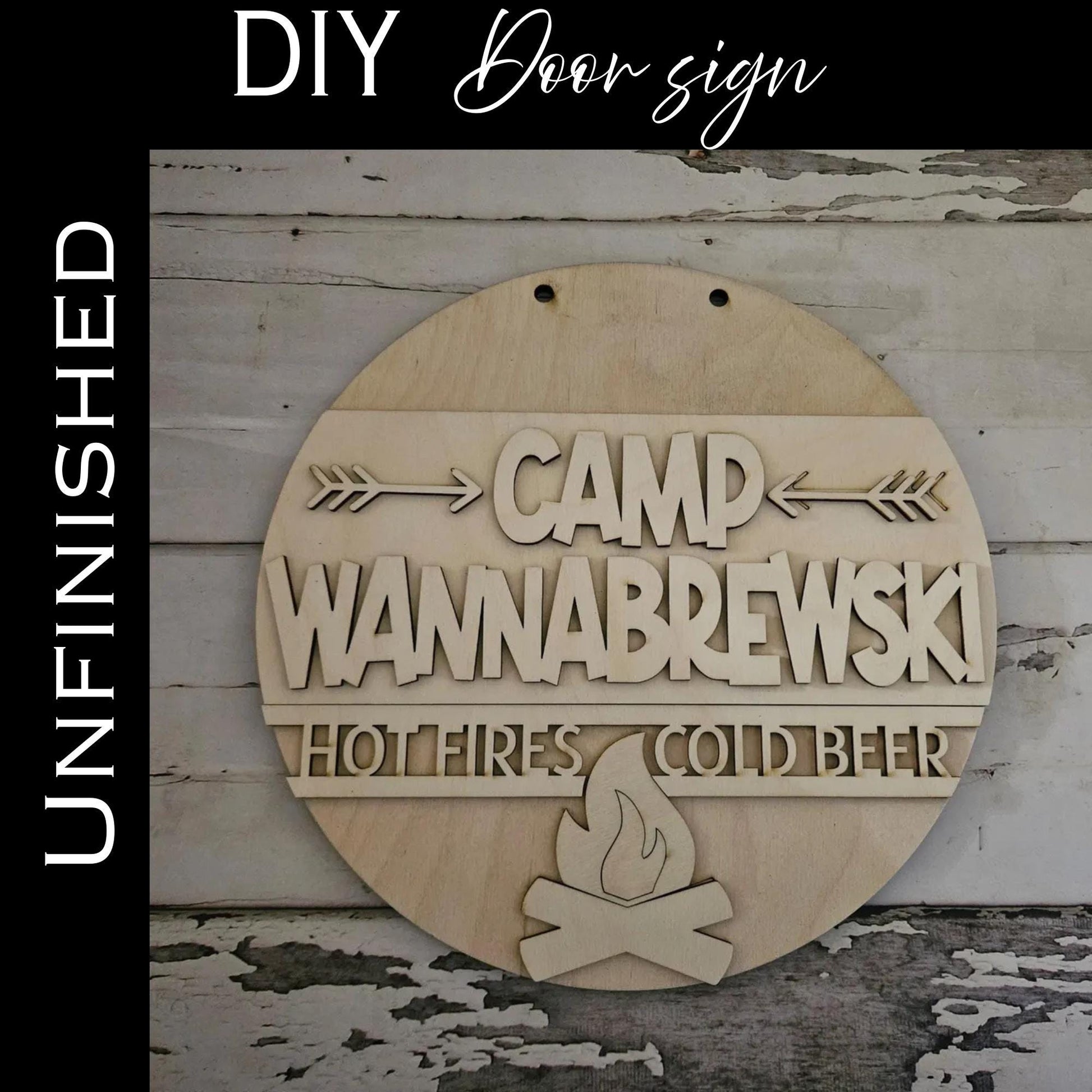 DIY Camping Door Hanger – Campsite Wood Sign Blank