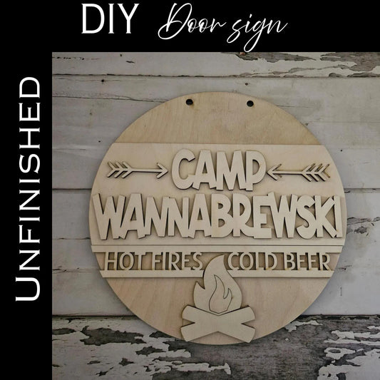 DIY Camping Door Hanger – Campsite Wood Sign Blank