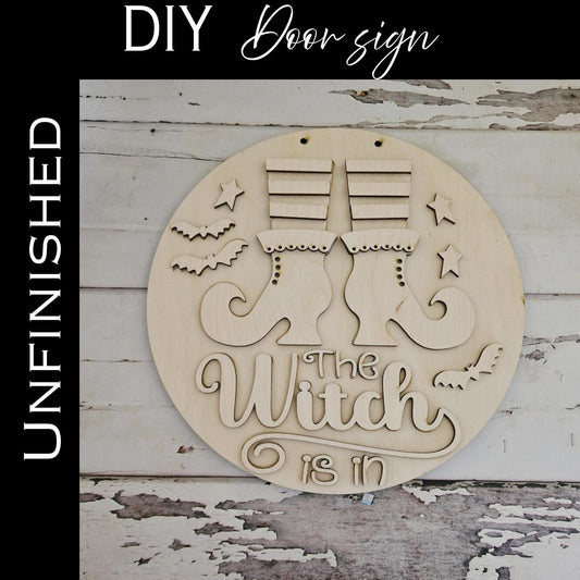 DIY Witch Boots Door Hanger Blank | Halloween Decor