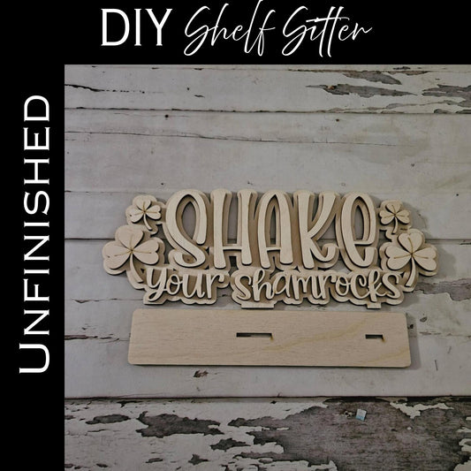 DIY St Patrick's Day Tiered Tray Decor - Make your own Shelf Sitter Kit