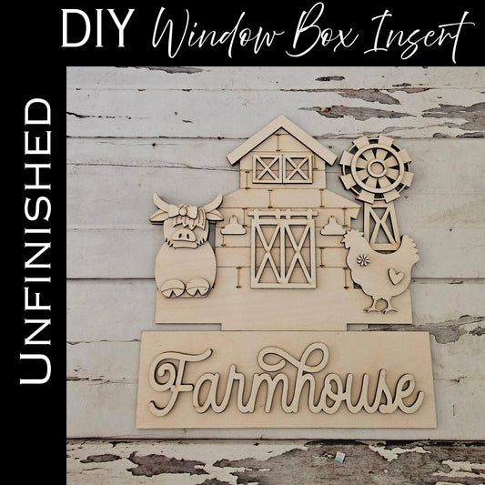 DIY Farmhouse window box inserts, Make your own interchangeable farm decor