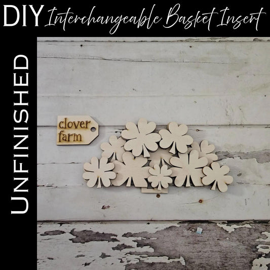 DIY St Patrick's day interchangeable basket insert, Make your own March 17th decor