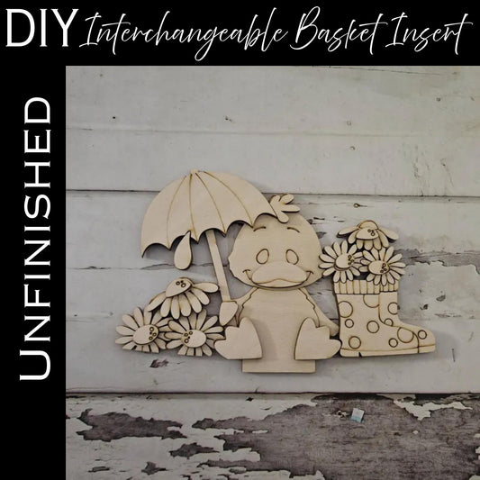 DIY Easter Interchangeable Basket Wood Blank: Tiered Tray Decor