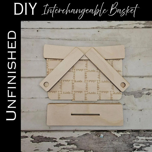 DIY Interchangeable Basket Wood Blank: Tiered Tray Decor