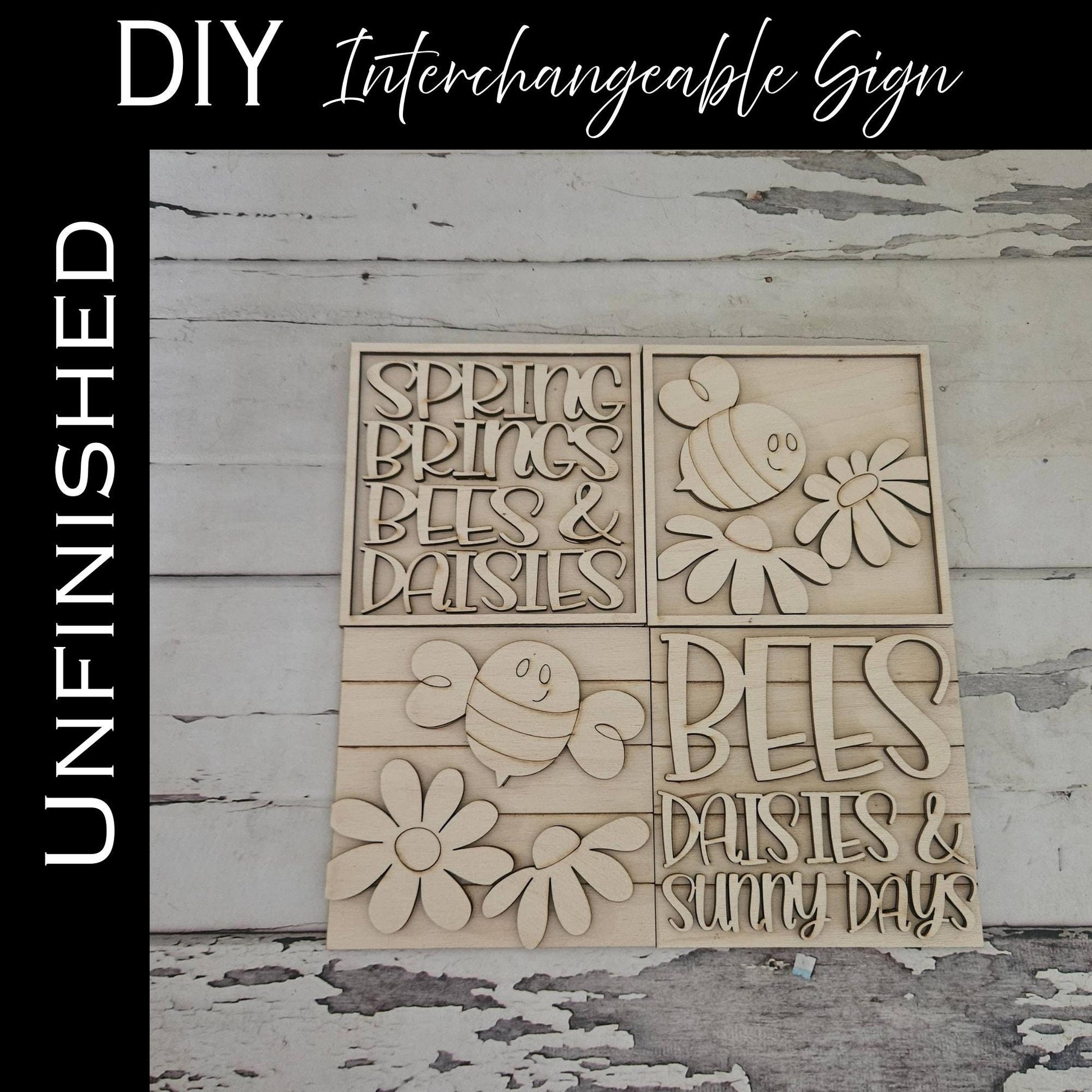 DIY Spring interchangeable sign, Make your own spring home decor
