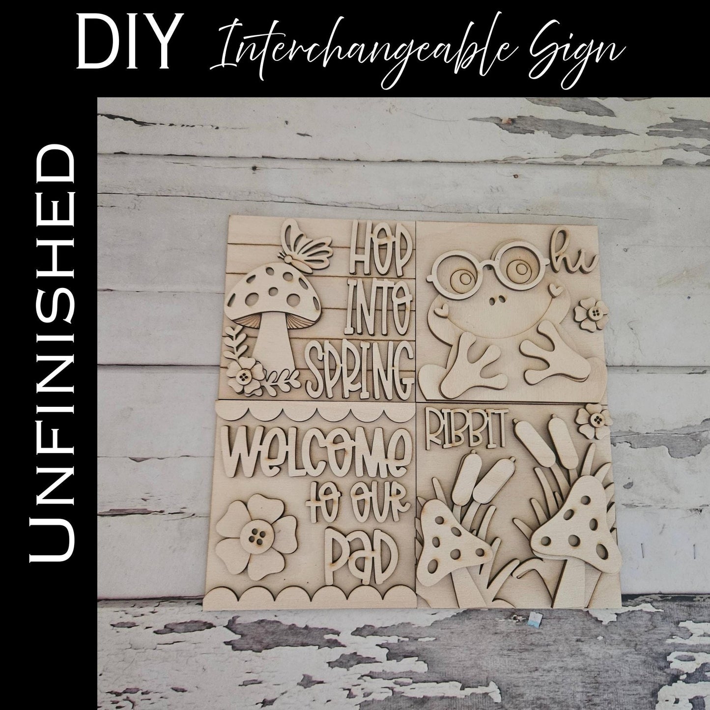 DIY Spring interchangeable sign, Make your own spring home decor