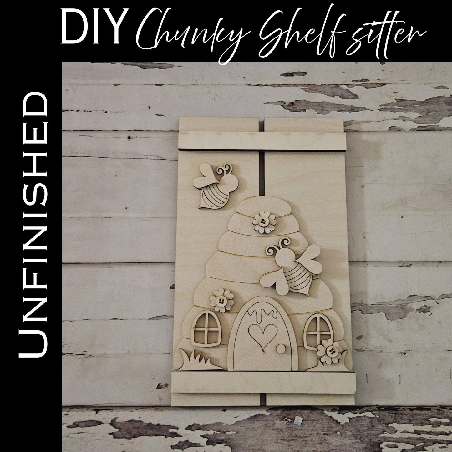 DIY Bee Shelf Sitter, Make your own summer home decor