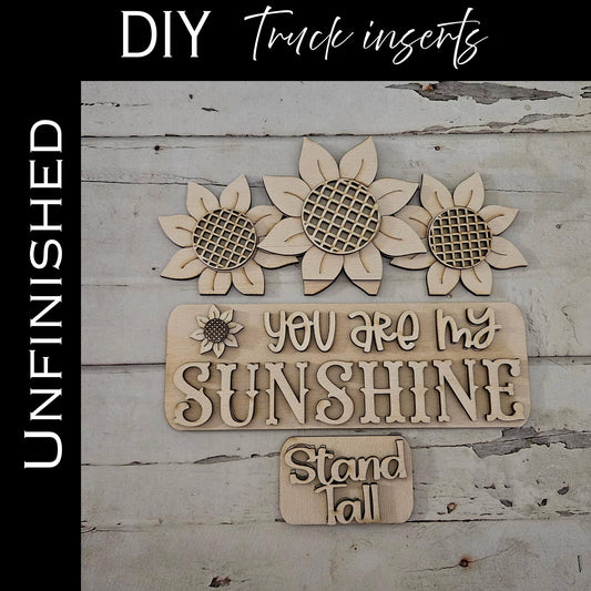 DIY Sunflower Truck Insert Shelf Sitter, Make your own home decor