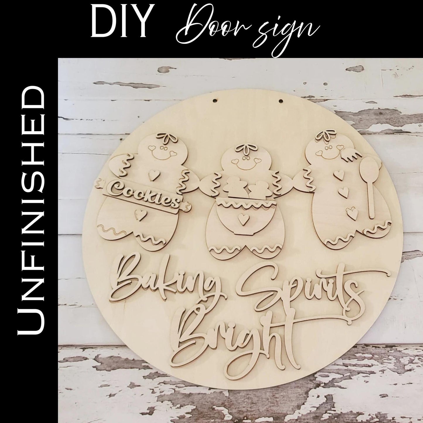 DIY Christmas door sign; Make your own Christmas home decor