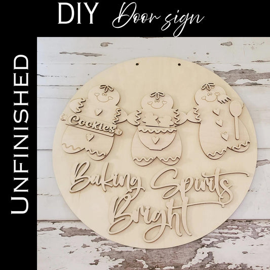DIY Christmas door sign; Make your own Christmas home decor