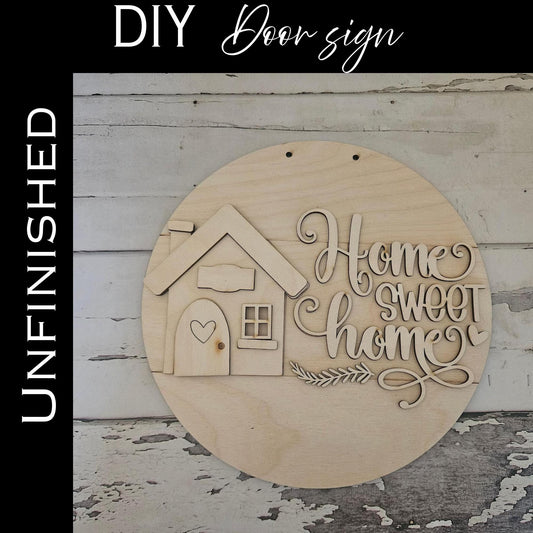 DIY Wood Welcome Door Sign - Unfinished Craft Project