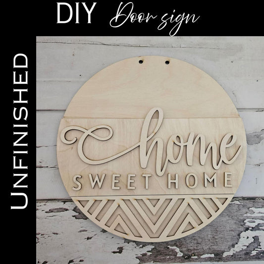 DIY Welcome Door Sign – Unpainted Wood Craft, Home Decor