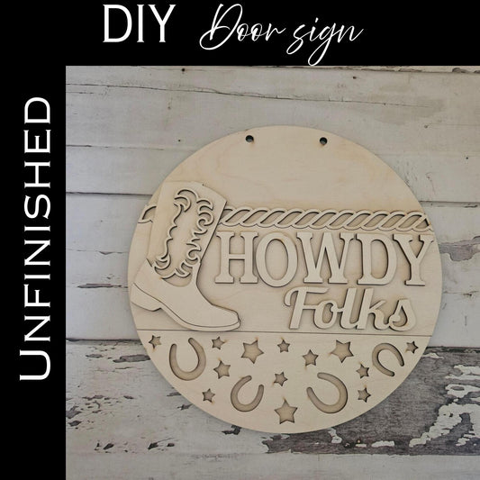 DIY Wood Welcome Door Sign - Unfinished Craft Kit